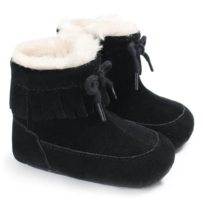 Suede Children's Winter Boots with Thick Warm Lining