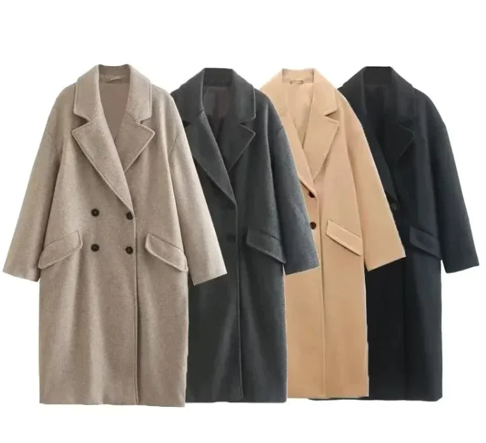 Women's Premium Tailored Coat - European Inspired Winter Outerwear |