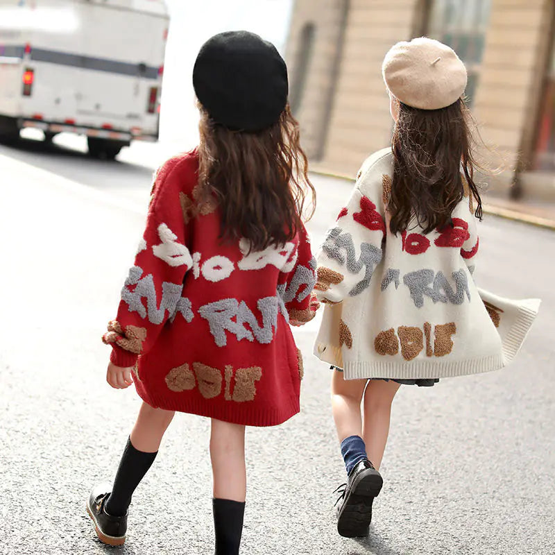 Children's Sweater Coat - Kids Knit Cardigan Jacket