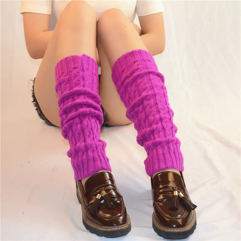 Winter Women's Knitted Knee-High Boot Sock Set
