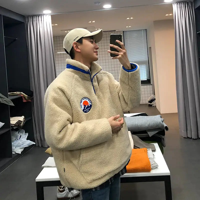 Winter Thick Lamb Wool Coat for Men and Women