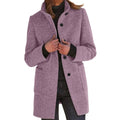 Women's Classic Pea Coat - Winter Wool Blend Dress Coat