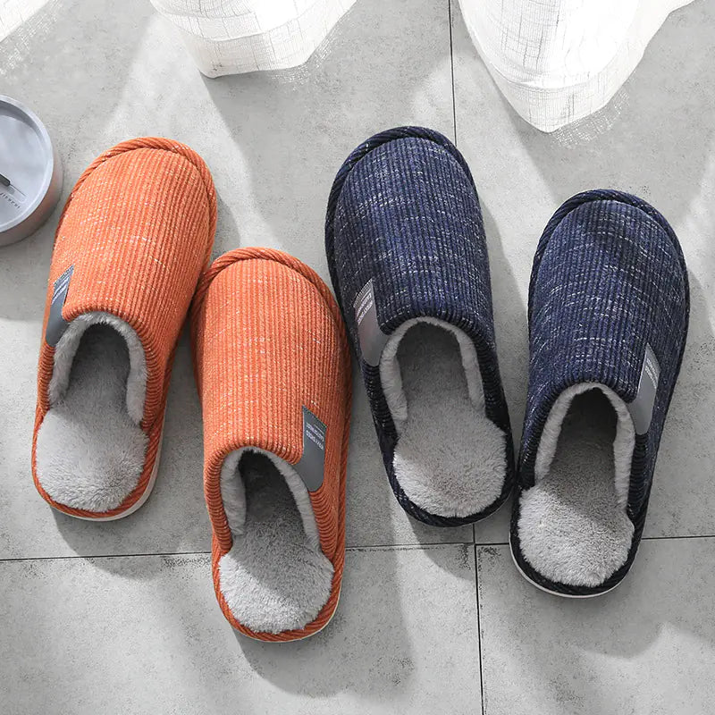 Personalized Cotton Slippers for Men - Winter Indoor Use