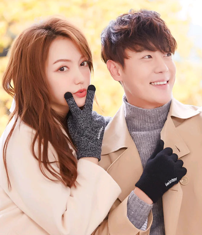 Men's Touchscreen Winter Gloves, Warm Knitted Outdoor Gloves |