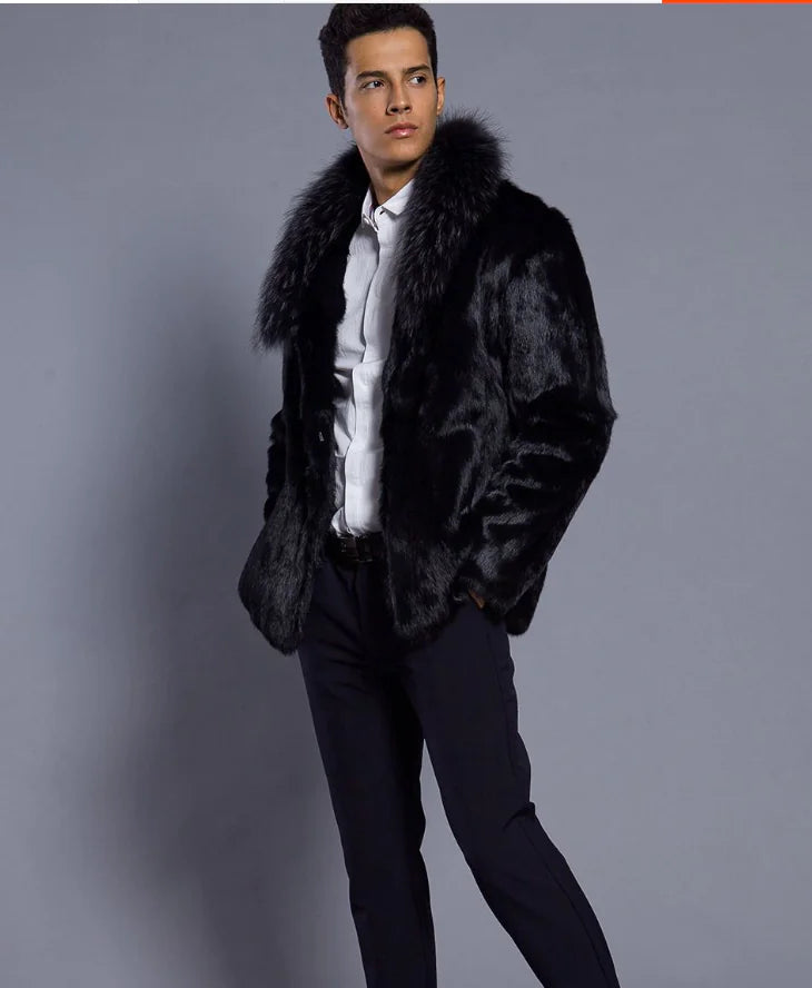 Faux Fur Leather Jacket - Black Outerwear | Black Friday Sale