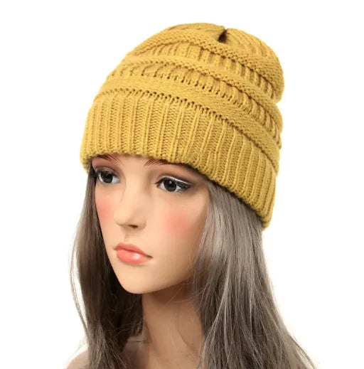 Women's Solid Knit Beanie