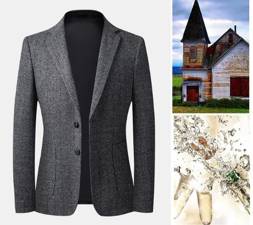 Women's Heavy Plaid Coat - Wool Blend Winter Jacket