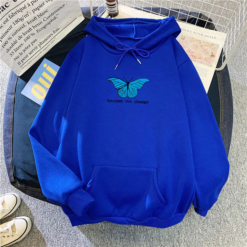 Loose Single Butterfly Autumn Winter Clothing