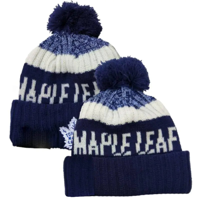 n.joy Winter Beanie Sport Knitted Pom Knit Hat Cap Toque for Fans Gift (Toronto) Team Color