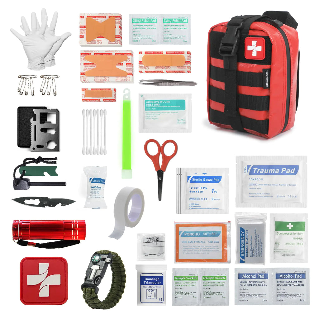 Surviveware 200-Piece Waterproof First Aid Kit | HSA/FSA Eligible