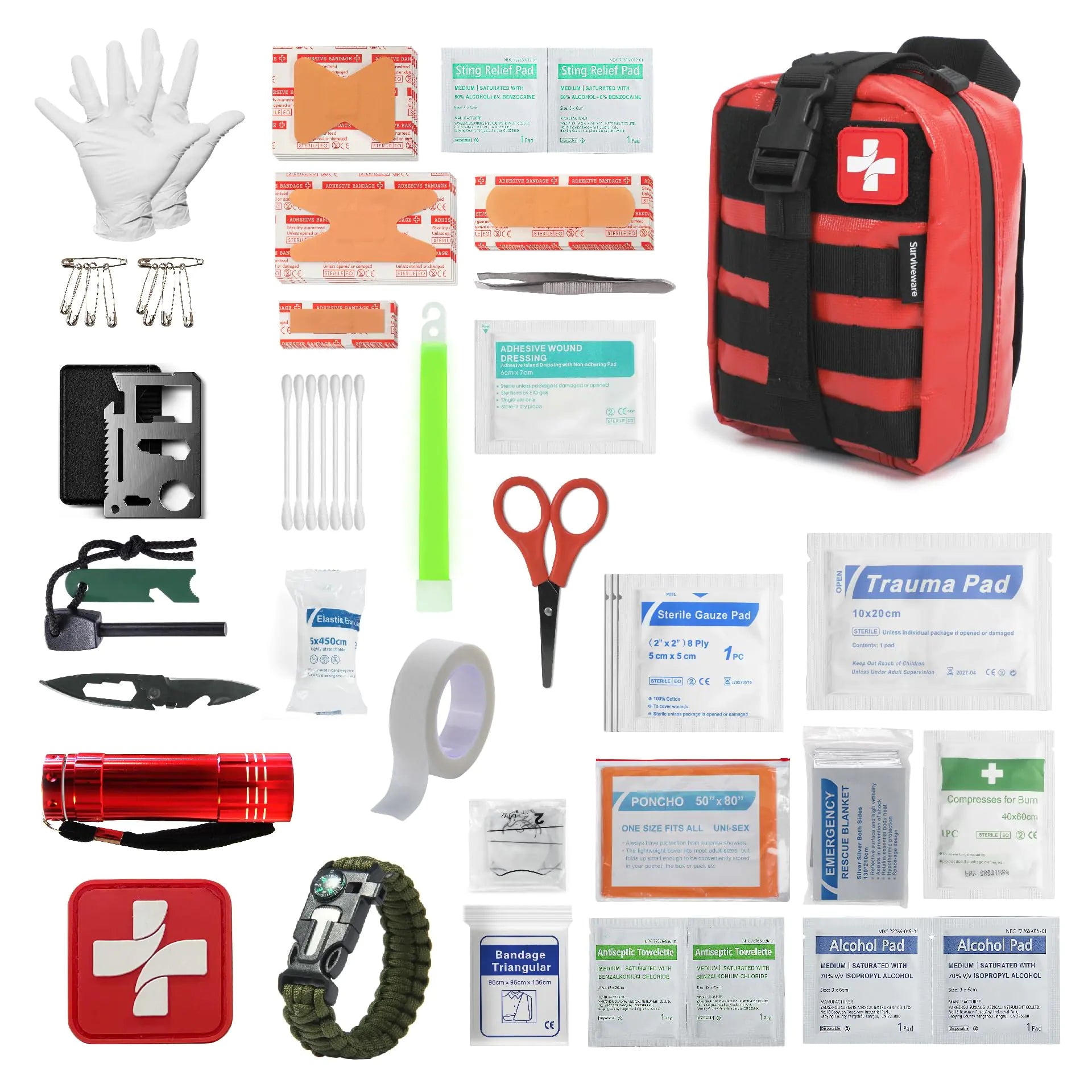 Surviveware 200-Piece Waterproof First Aid Kit | HSA/FSA Eligible