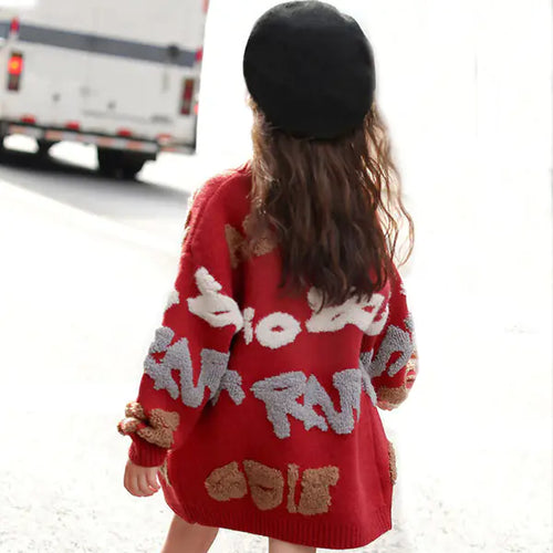 Children's Sweater Coat - Kids Knit Cardigan Jacket