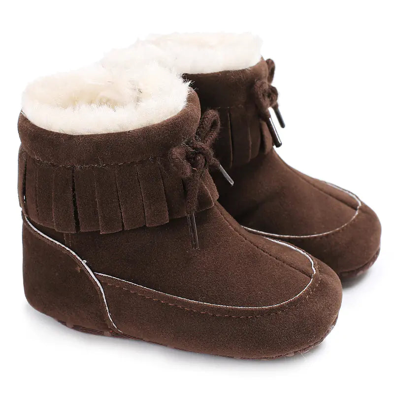 Suede Children's Winter Boots with Thick Warm Lining