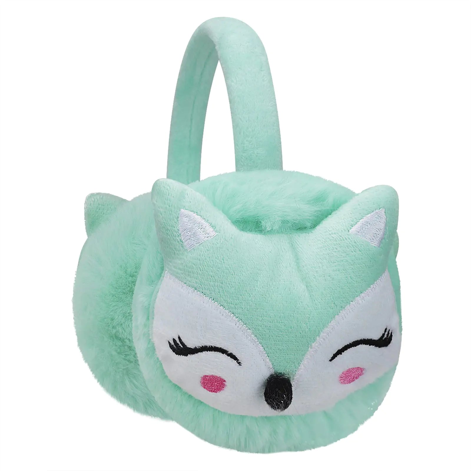 Kids Winter Earmuffs - Cute Fox Plush Ear Warmers