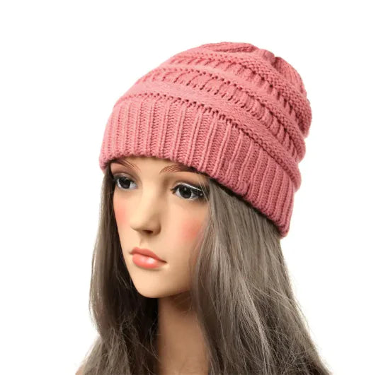 Women's Solid Knit Beanie