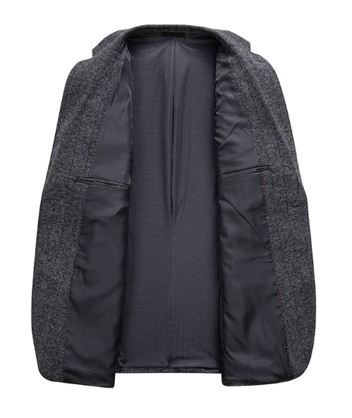 Women's Heavy Plaid Coat - Wool Blend Winter Jacket