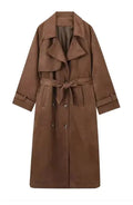 Women's Fashion Double-Breasted Trench Coat - Premium Wool Blend | Black Friday