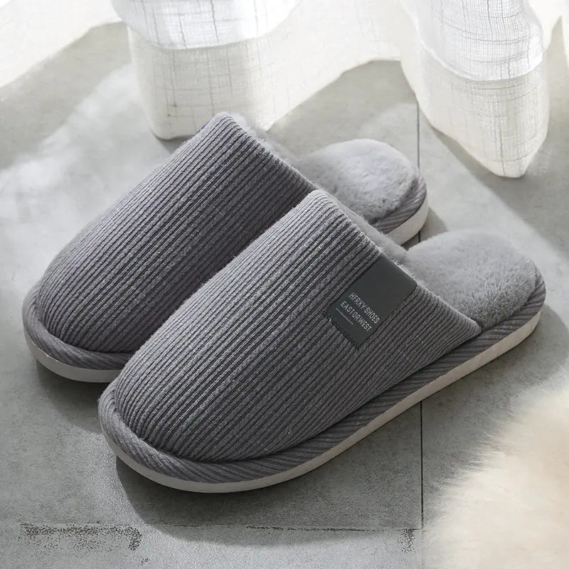 Personalized Cotton Slippers for Men - Winter Indoor Use
