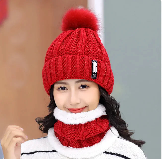 Women's Winter Knit Hat & Scarf Set - Cozy Bundle | Popular