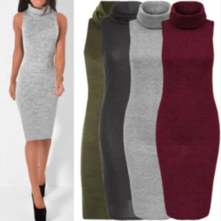 High Lead Knitting Dress for Autumn and Winter