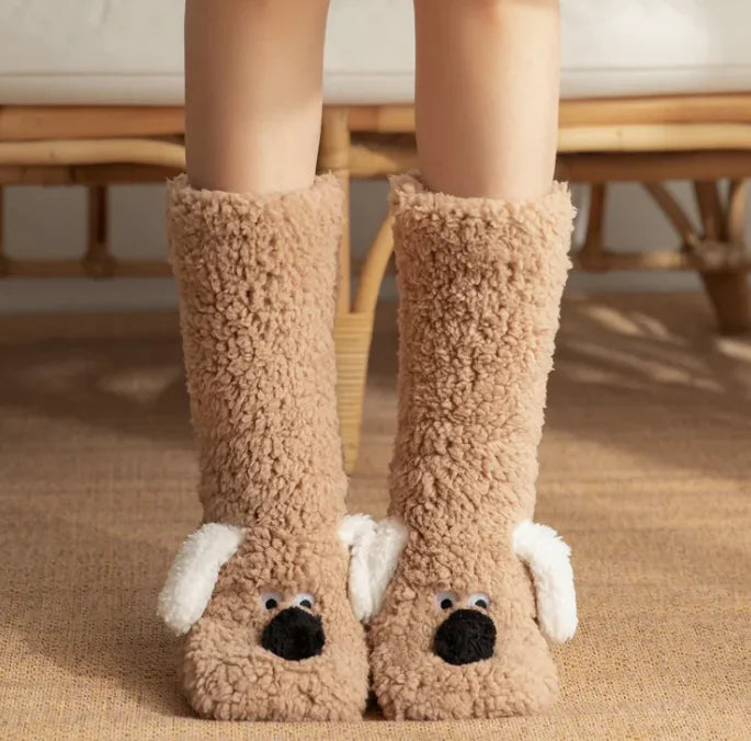Plush Winter Socks – Non-Slip Soft Floor Socks