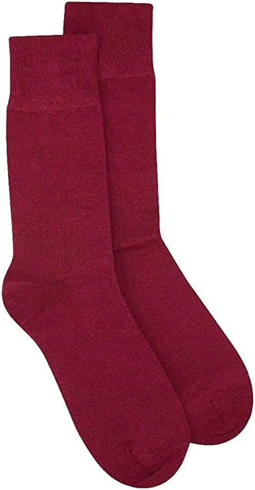 Buy Your Ties SOCK-101-8 - Burgundy - Designer Solid Mens Sock