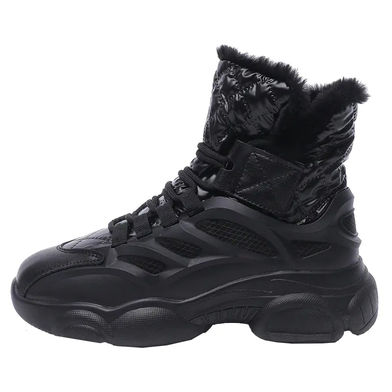 Fleece-Lined Cotton Winter Boots