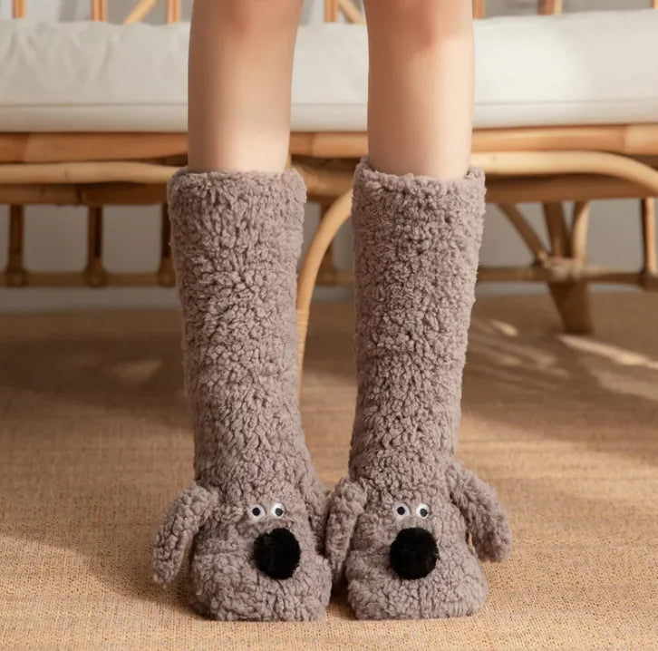 Plush Winter Socks – Non-Slip Soft Floor Socks