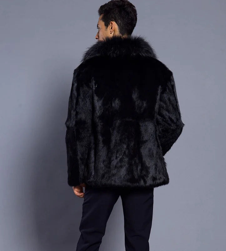 Faux Fur Leather Jacket - Black Outerwear | Black Friday Sale