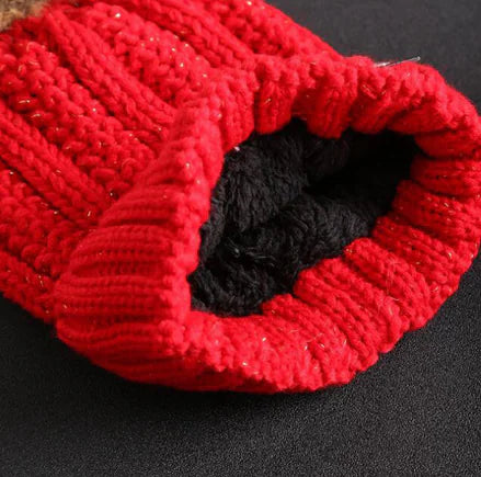 Women's Thick Winter Beanie Set with Warm Neck Warmer