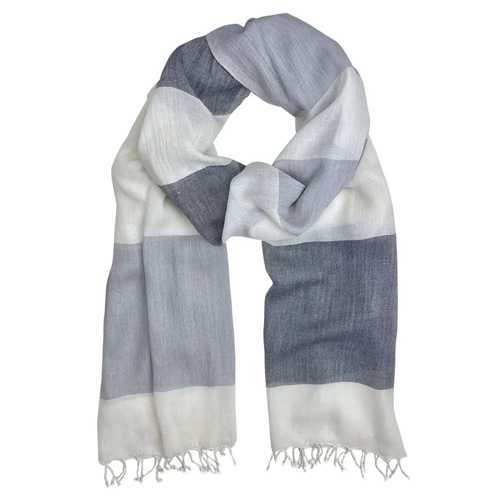 Bold Stripe Milk Yarn Scarf - Premium Winter Statement Piece | Black Friday Sale