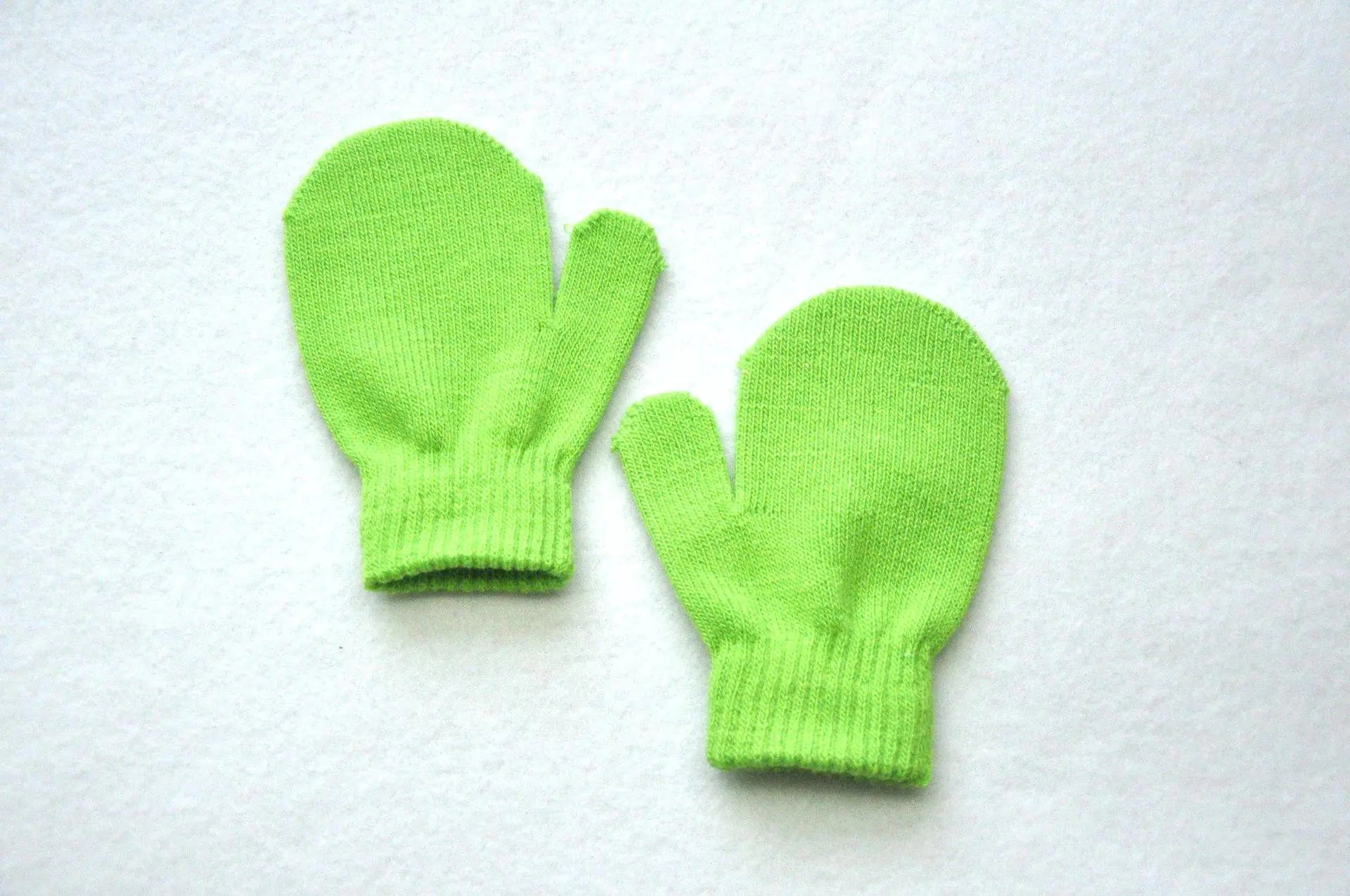 Children's Knitted Winter Gloves with Bag