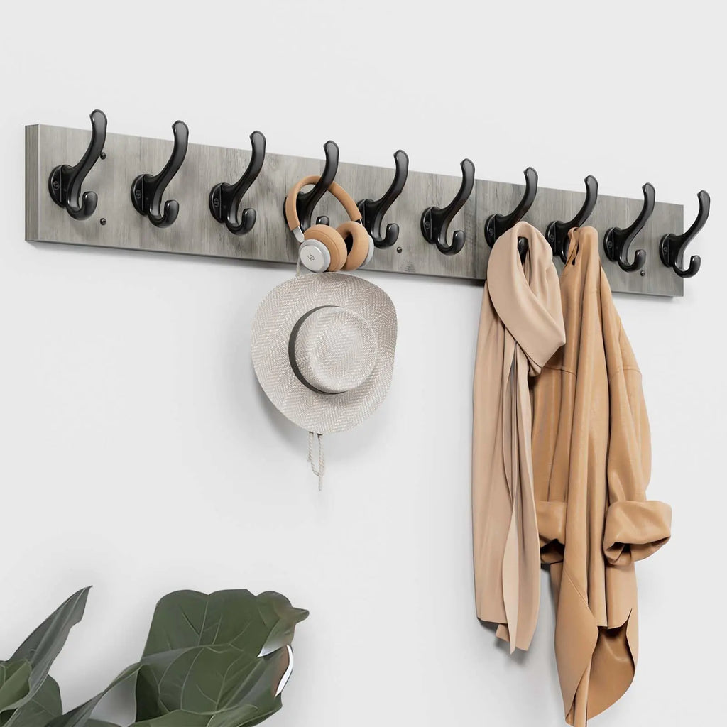 Tatub 38.6" Farmhouse Coat Rack - Wall Mount with 10 Hooks