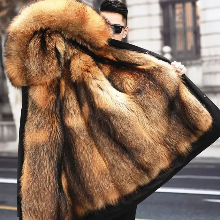 Manteau Velours Vison Synthétique - Mi-Longueur