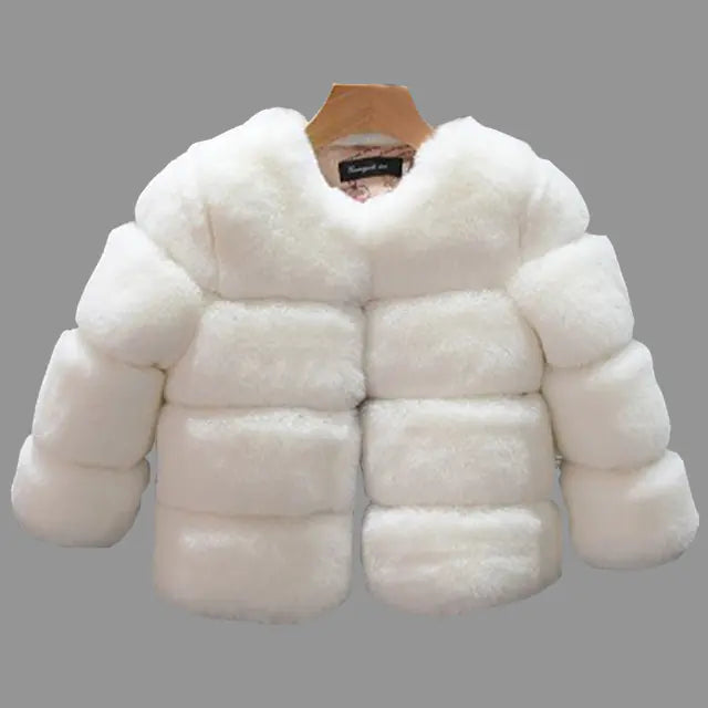 Children's Faux Fur Coat - Kids Winter Jacket |