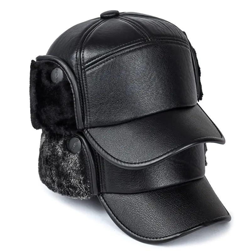 Winter Waterproof Baseball Hat for Elderly Men