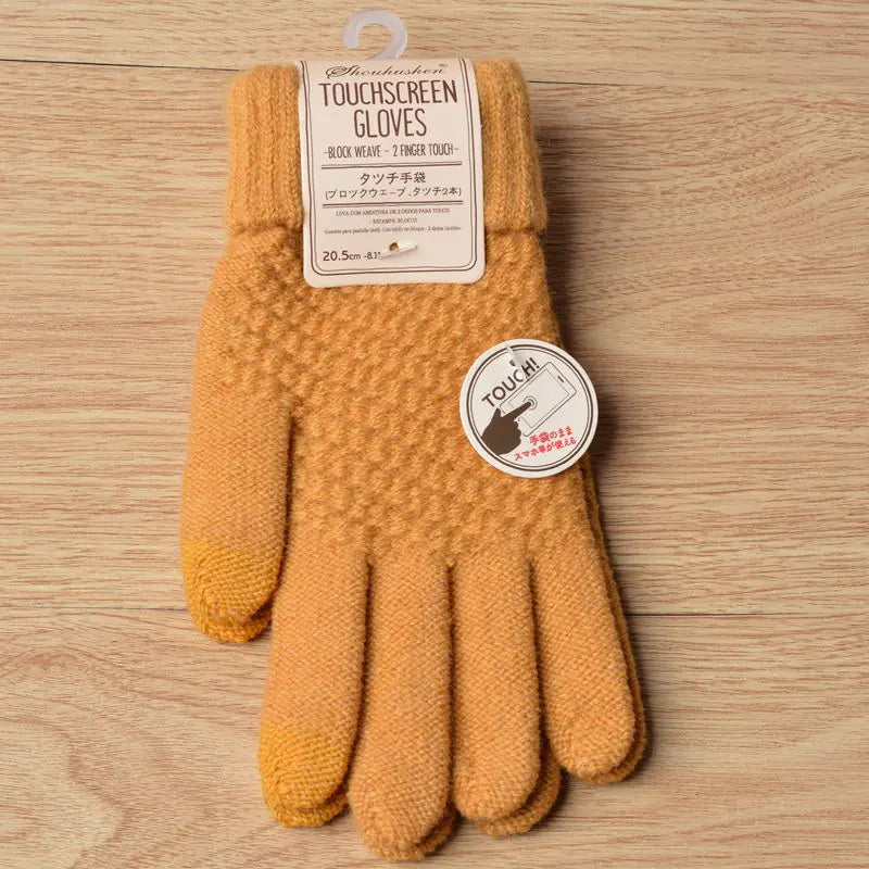 Women's Knitted Touchscreen Winter Gloves (Fashionable) |