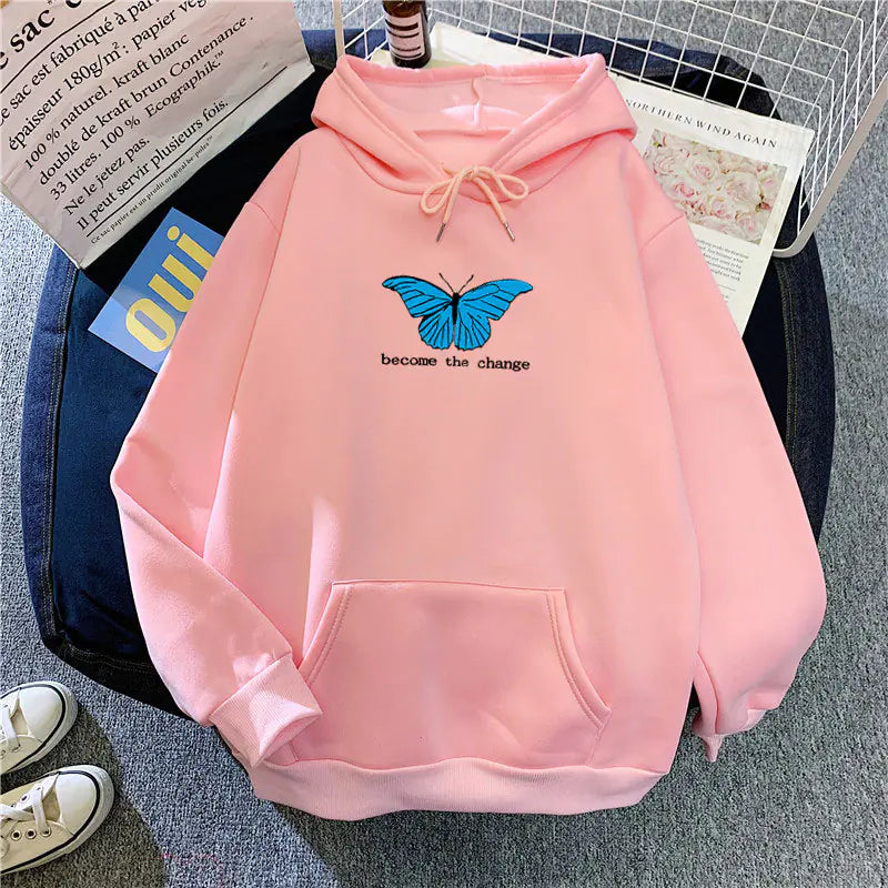 Loose Single Butterfly Autumn Winter Clothing