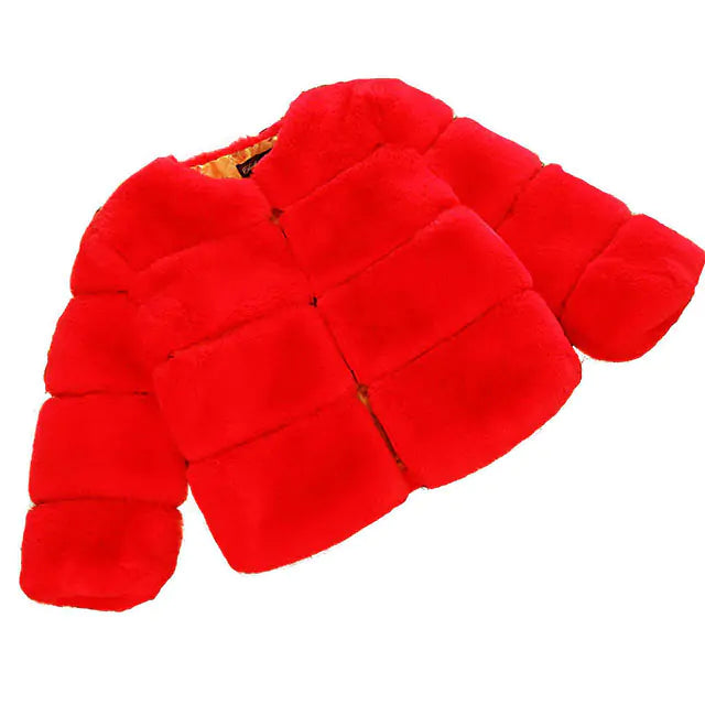 Children's Faux Fur Coat - Kids Winter Jacket |