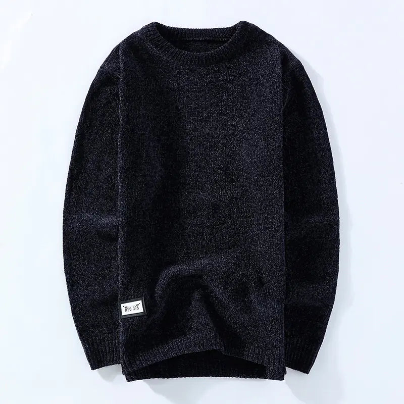 Men's Thick Velvet Winter Sweater - Cozy Warm Pullover