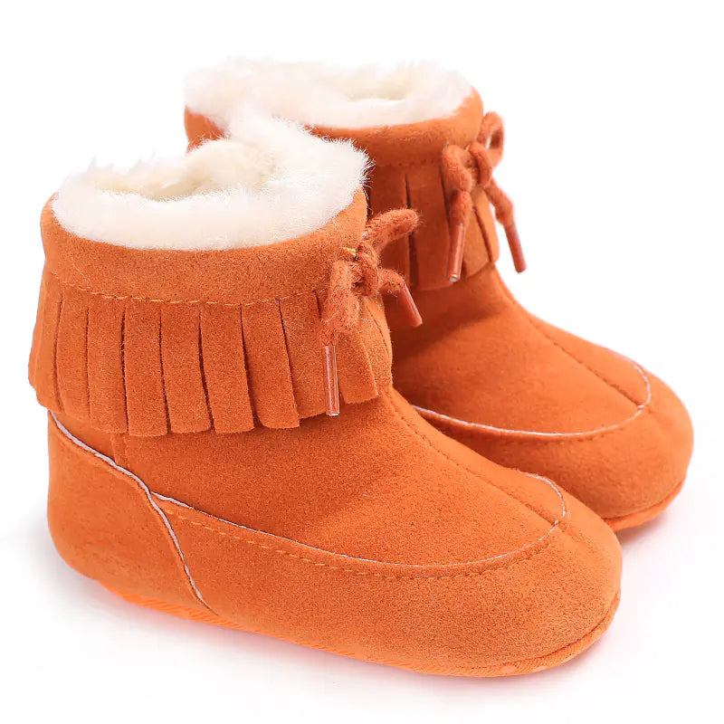 Suede Children's Winter Boots with Thick Warm Lining