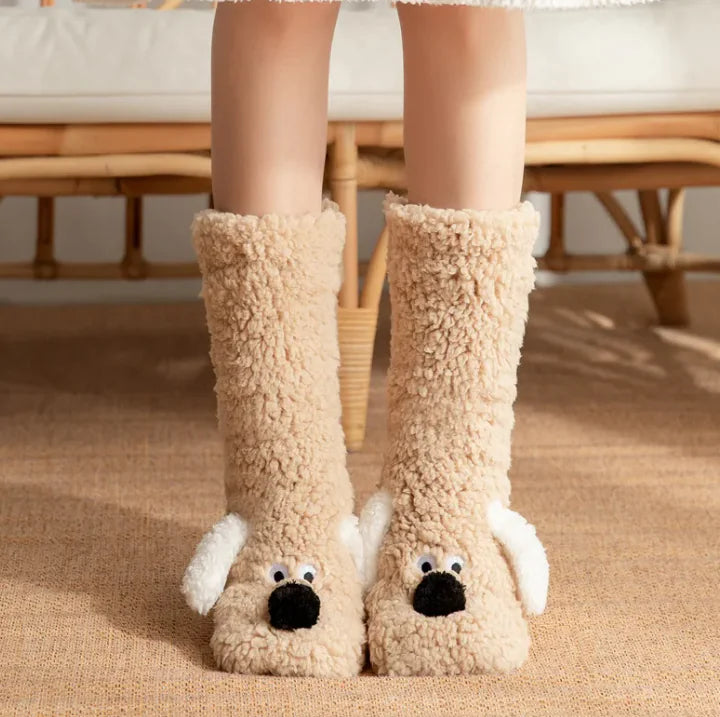 Plush Winter Socks – Non-Slip Soft Floor Socks
