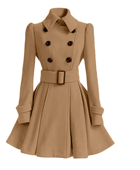 Manteau Laine Femme - Trench Double Boutonnage