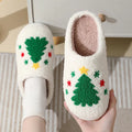 Christmas Santa Claus Slippers - Plush Cotton Winter House Shoes for Couples