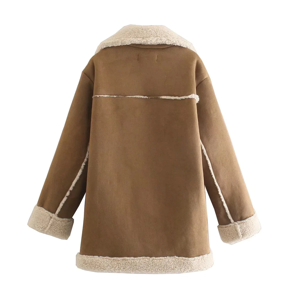 Women's Suede Fur Double-Sided Winter Coat
