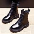 Delphine Black Leather Winter Boots (One Pair)