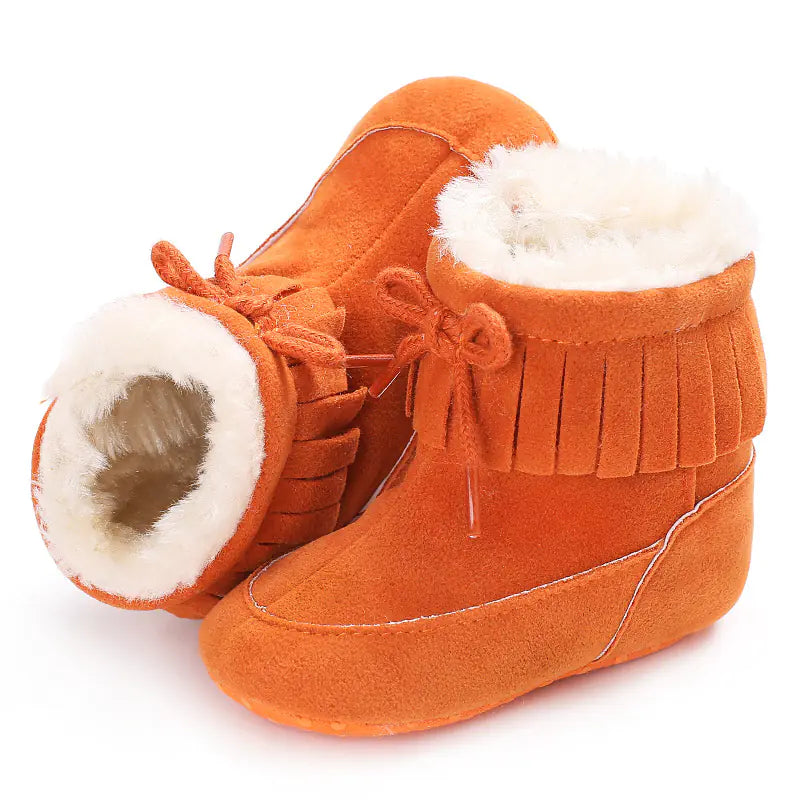 Suede Children's Winter Boots with Thick Warm Lining