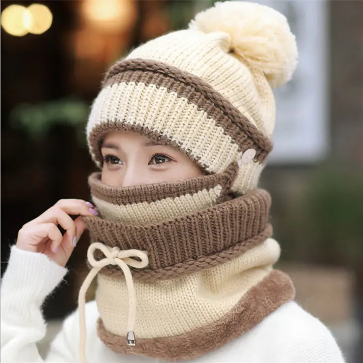 Windproof Knit Beanie Hat
