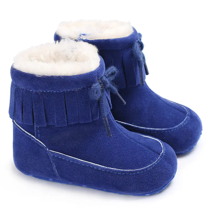 Suede Children's Winter Boots with Thick Warm Lining