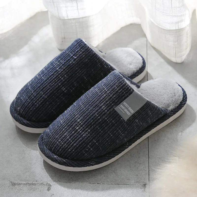 Personalized Cotton Slippers for Men - Winter Indoor Use